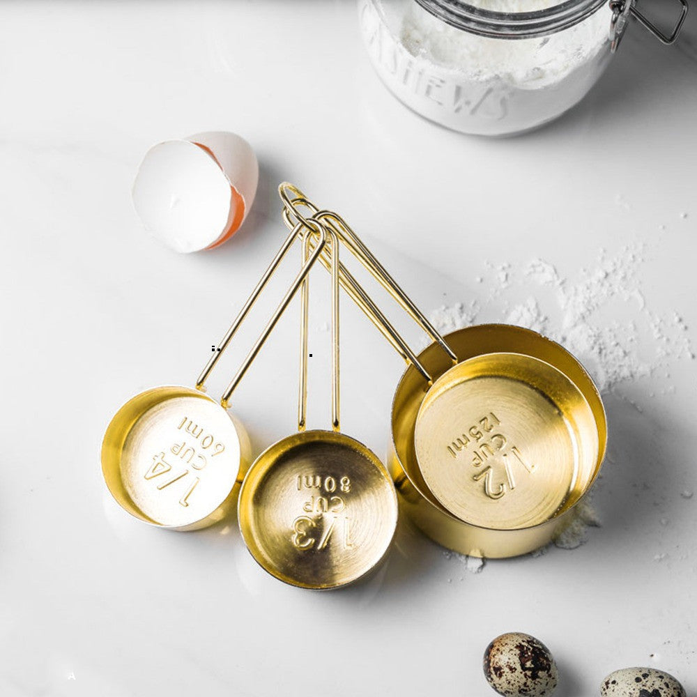 Gold Measuring Cups & Spoons Set