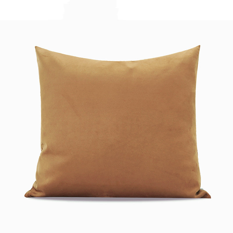 Woven Suede Leather Throw Pillow