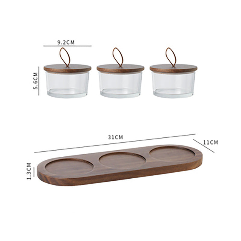 Glass Canister Snack Trays