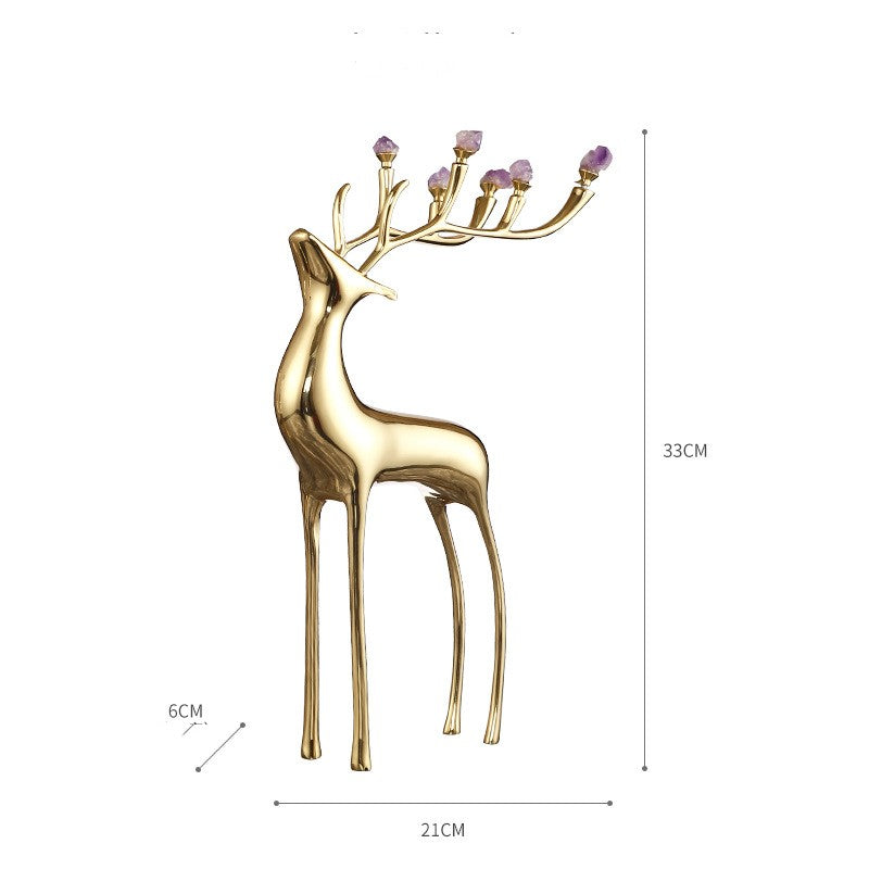 Brass Deer Figurines