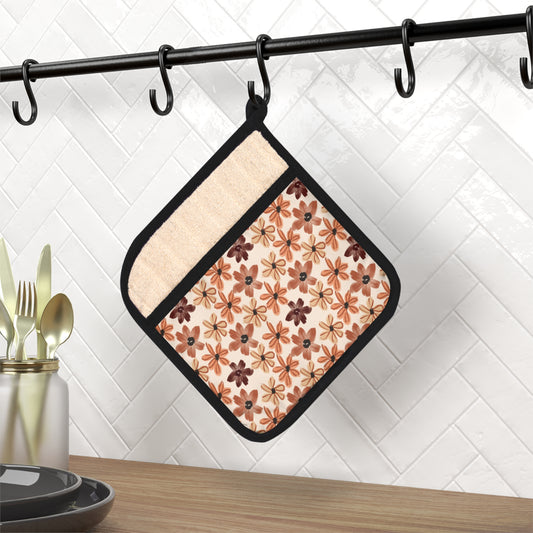 Pot Holder with Pocket (Watercolor Floral)