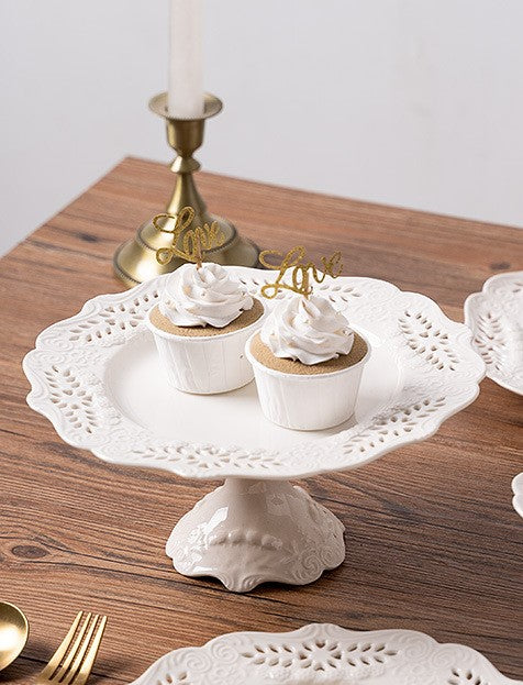 White Ceramic Dessert Stand