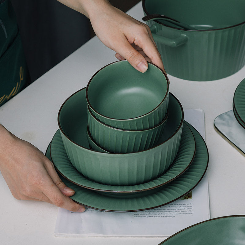 Evergreen Ceramic Glazed Dinnerware