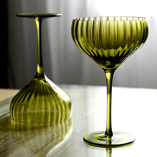 Green Fluted Cocktail Glasses