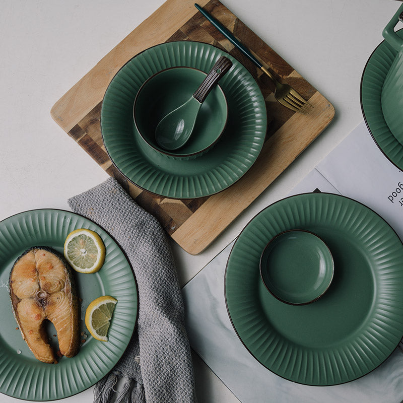 Evergreen Ceramic Glazed Dinnerware