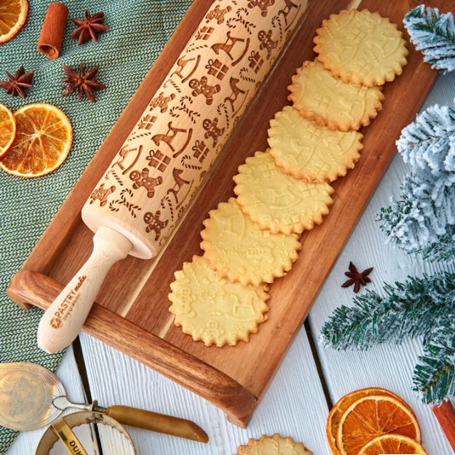 Gingerbread Embossed Rolling Pin