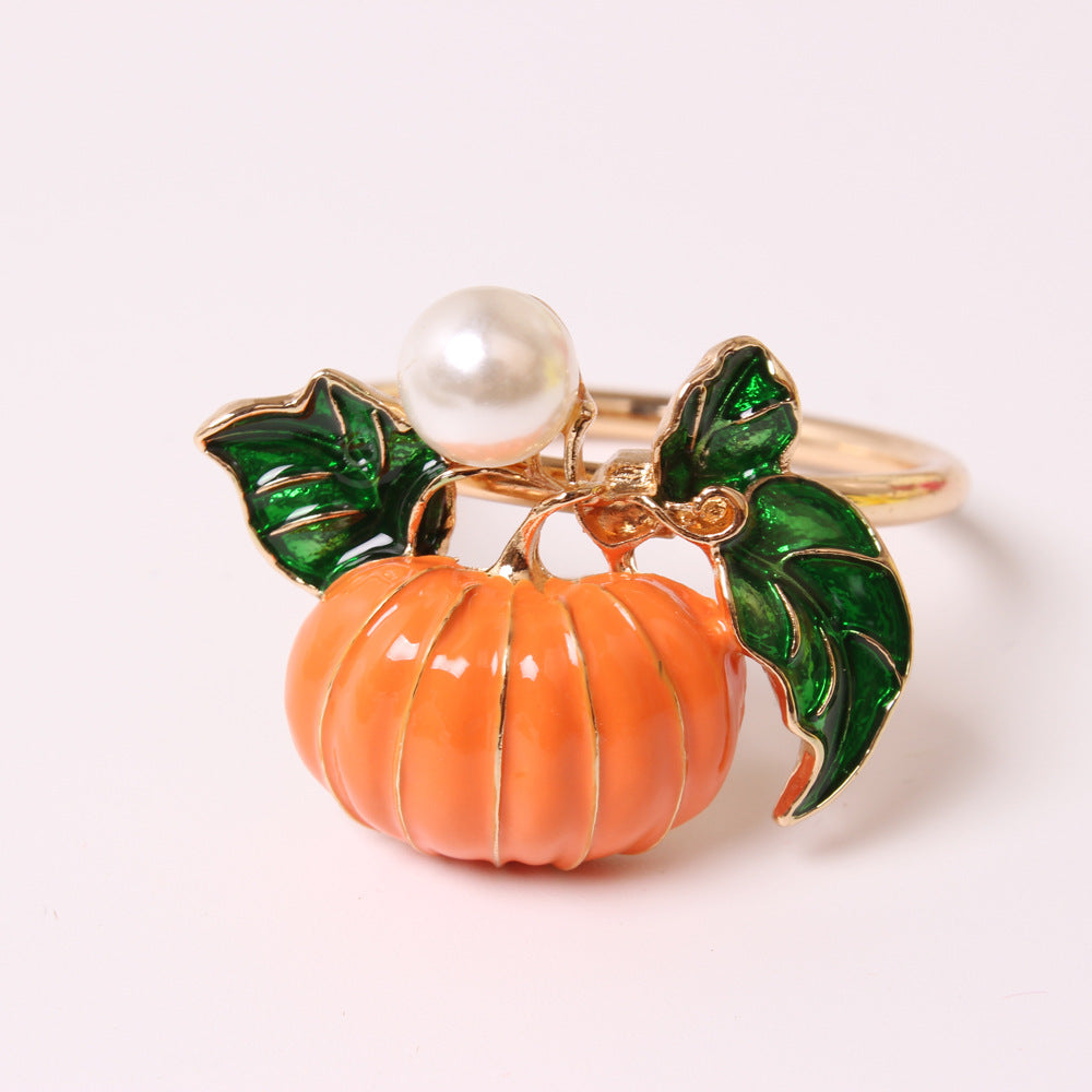 Pumpkin Napkin Ring Set