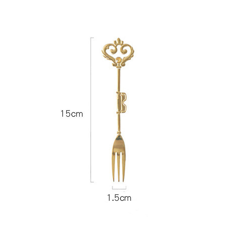 Crown Key Appetizer Fork & Spoon