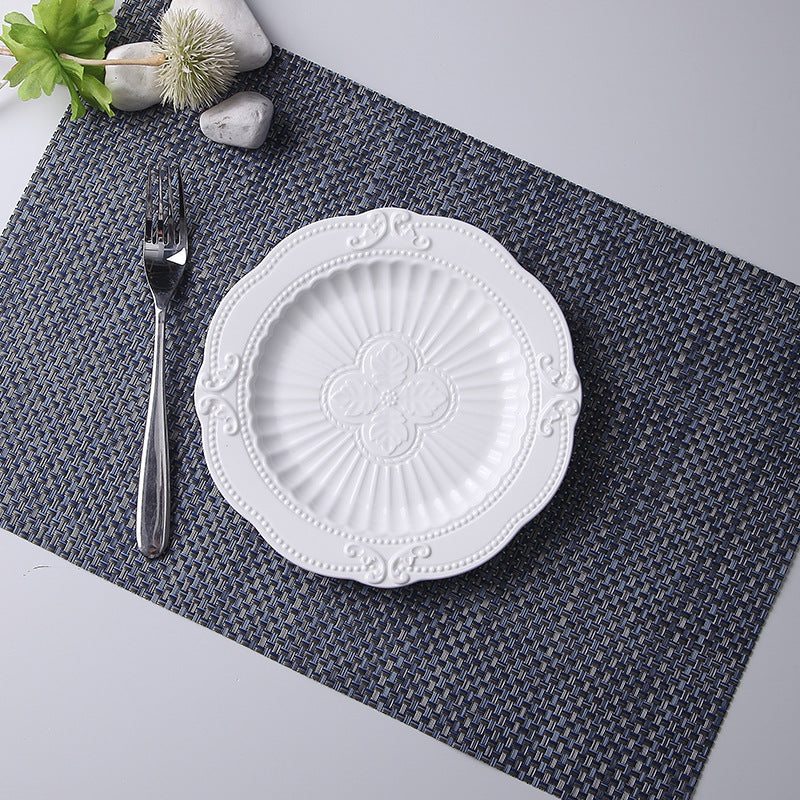 White Embossed & Fluted Plates