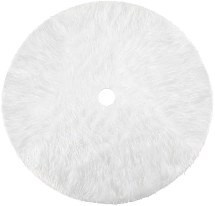 White Faux Fur Tree Skirt