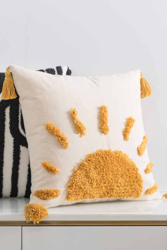 Chenille Decorative Throw Pillow Cover (Morning Sun)